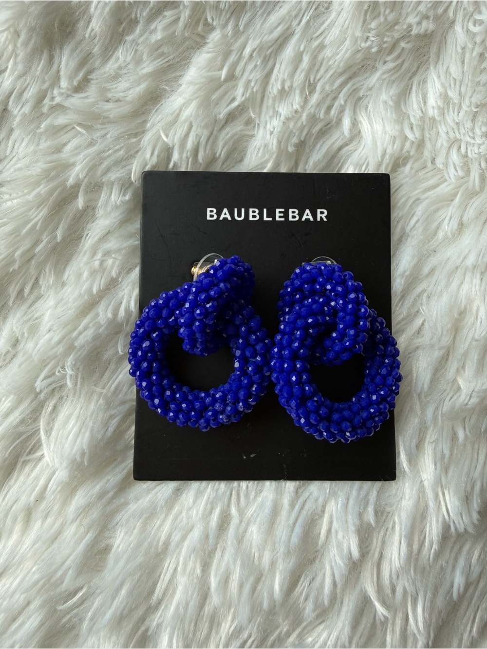 BaubleBar Cobalt Beaded Earrings